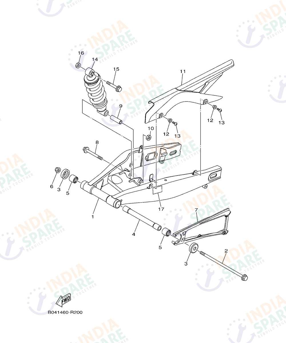 YAMAHA D772 MT 03 Series REAR ARM & SUSPENSION